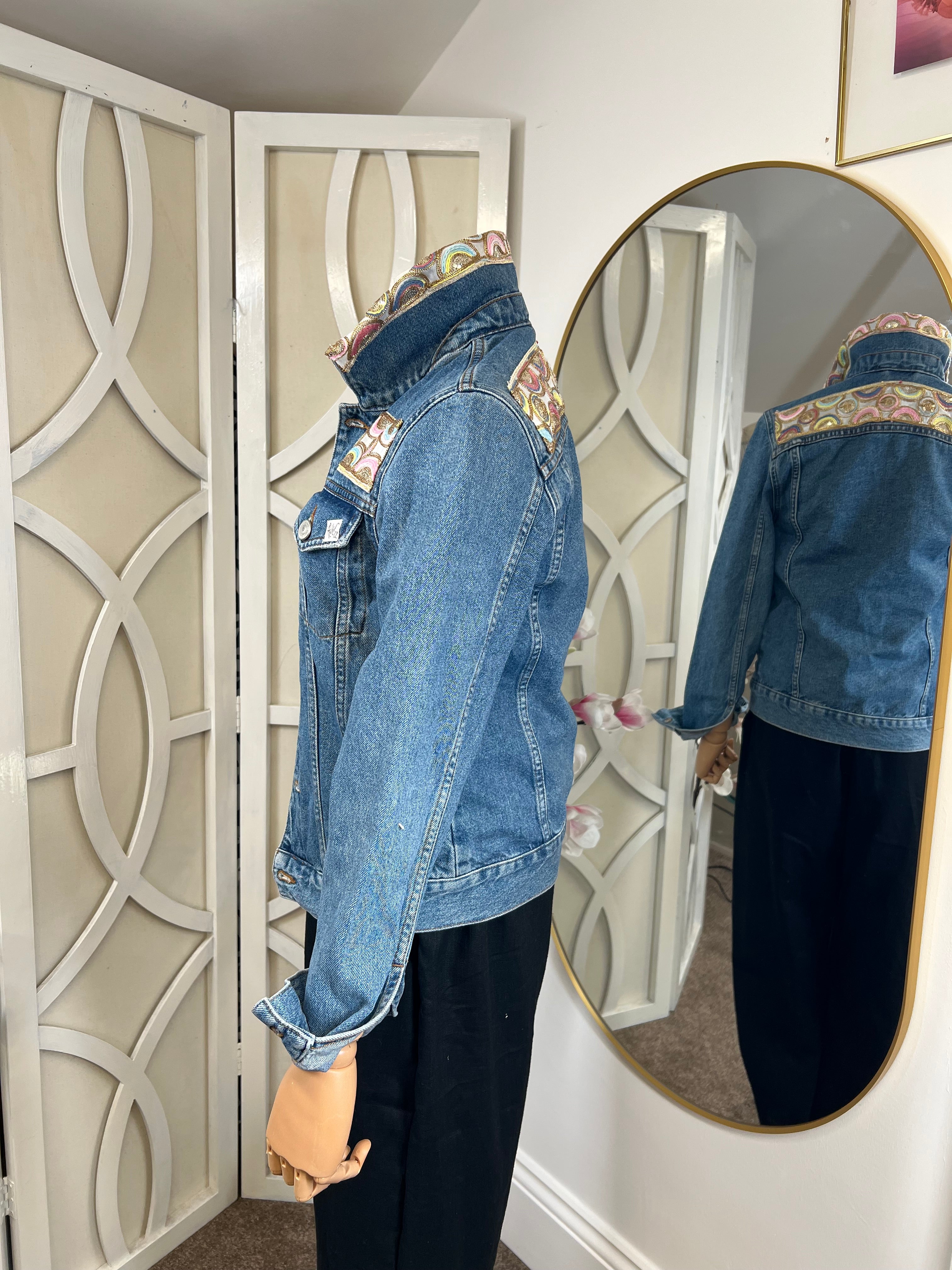Sequin embroidery Denim Jacket limited edition 1 of 1