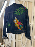 Tropical Sequin Denim jacket limited edition 1 of 1