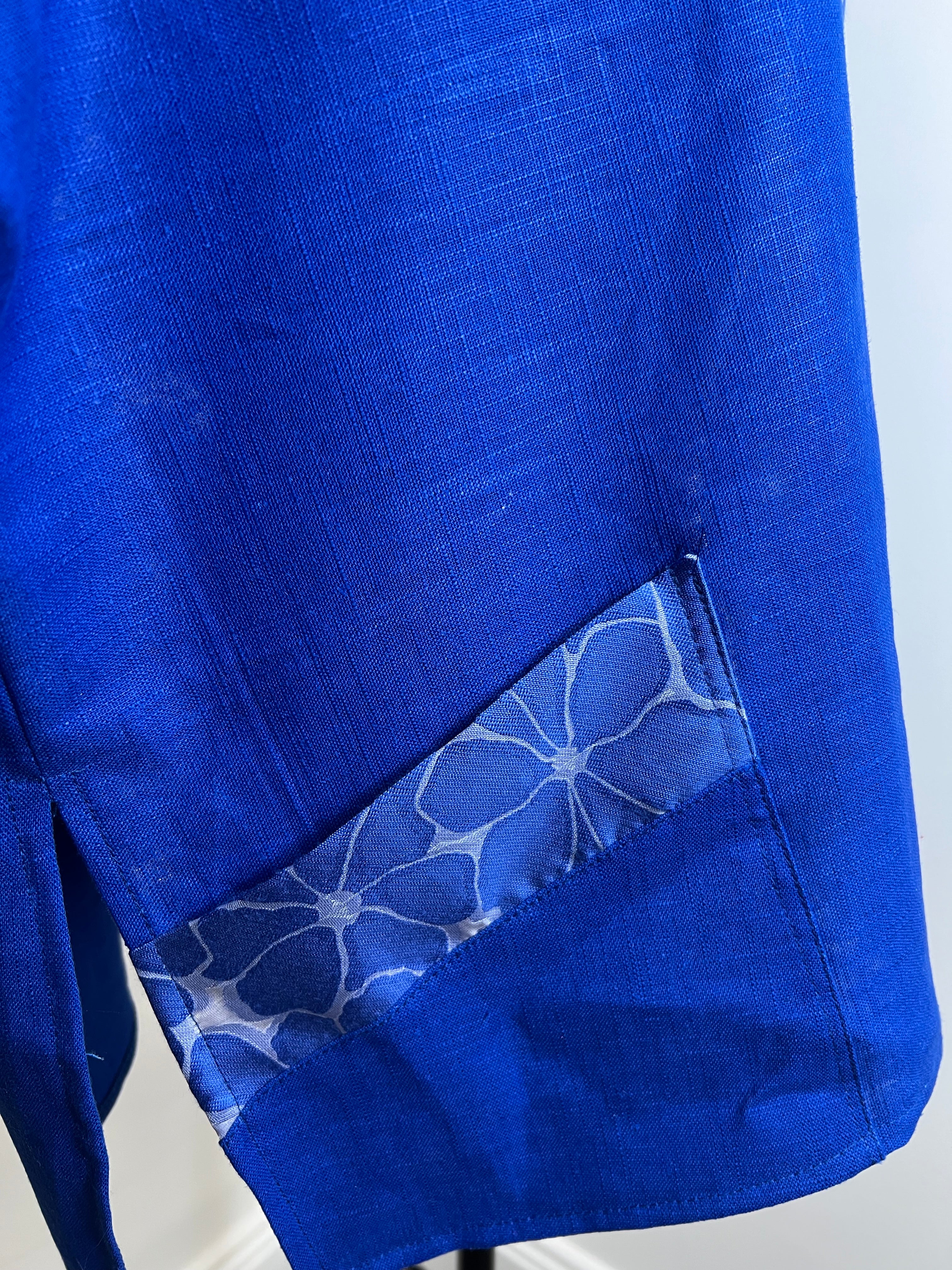 Kyoto kimono in linen with a viscose Daisy Jacquard limited edition 1 of 1
