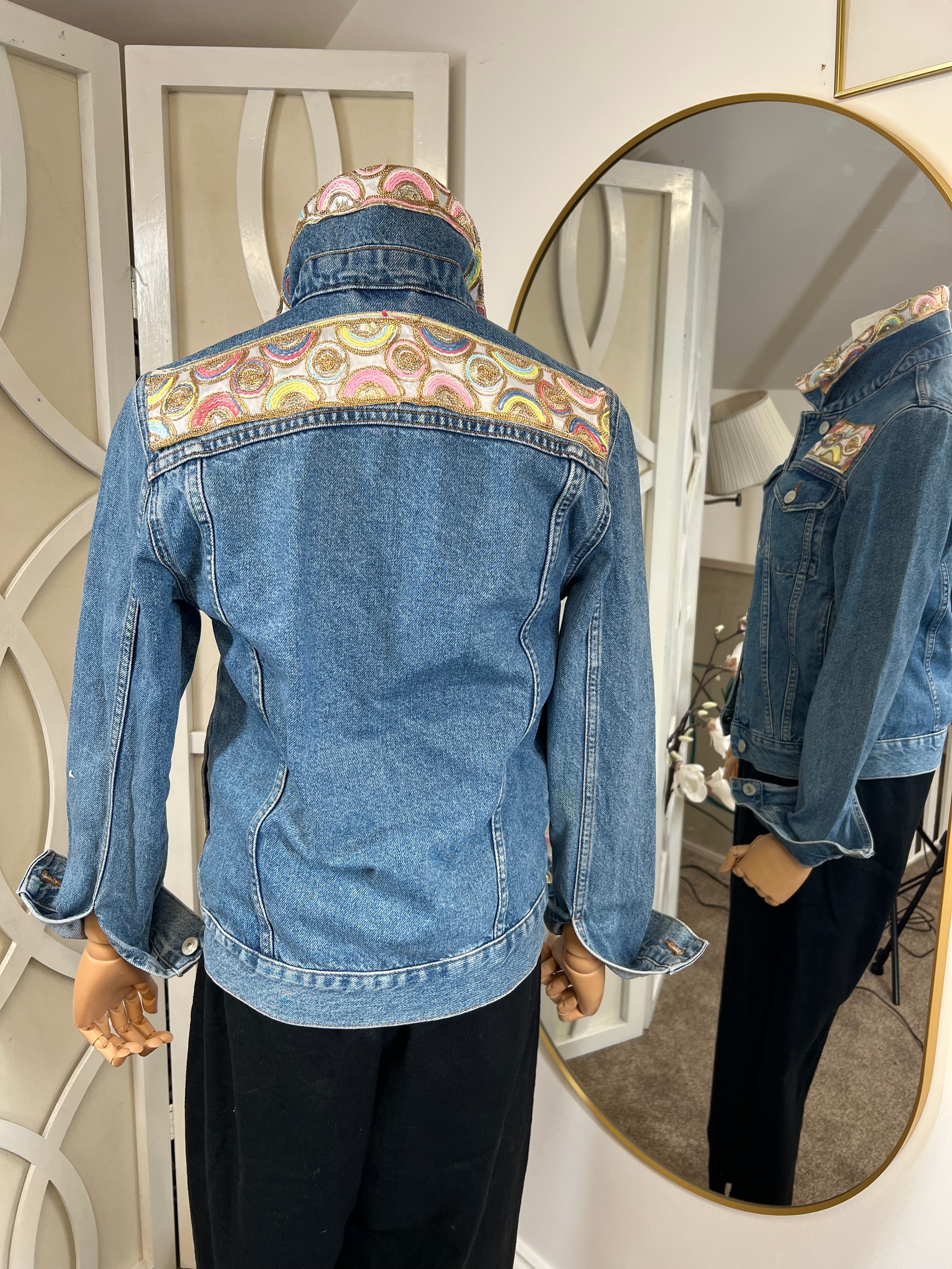 Sequin embroidery Denim Jacket limited edition 1 of 1