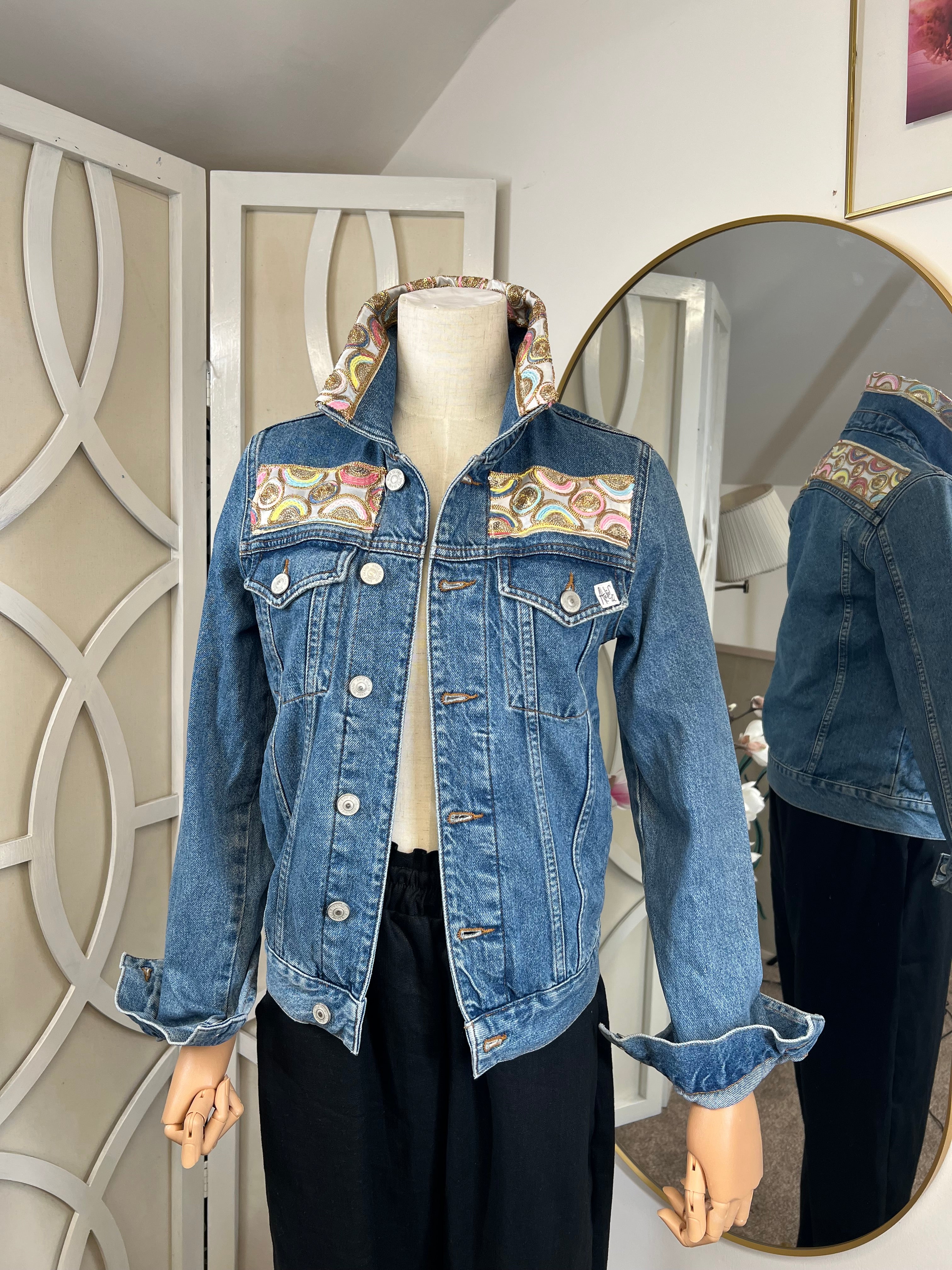 Sequin embroidery Denim Jacket limited edition 1 of 1