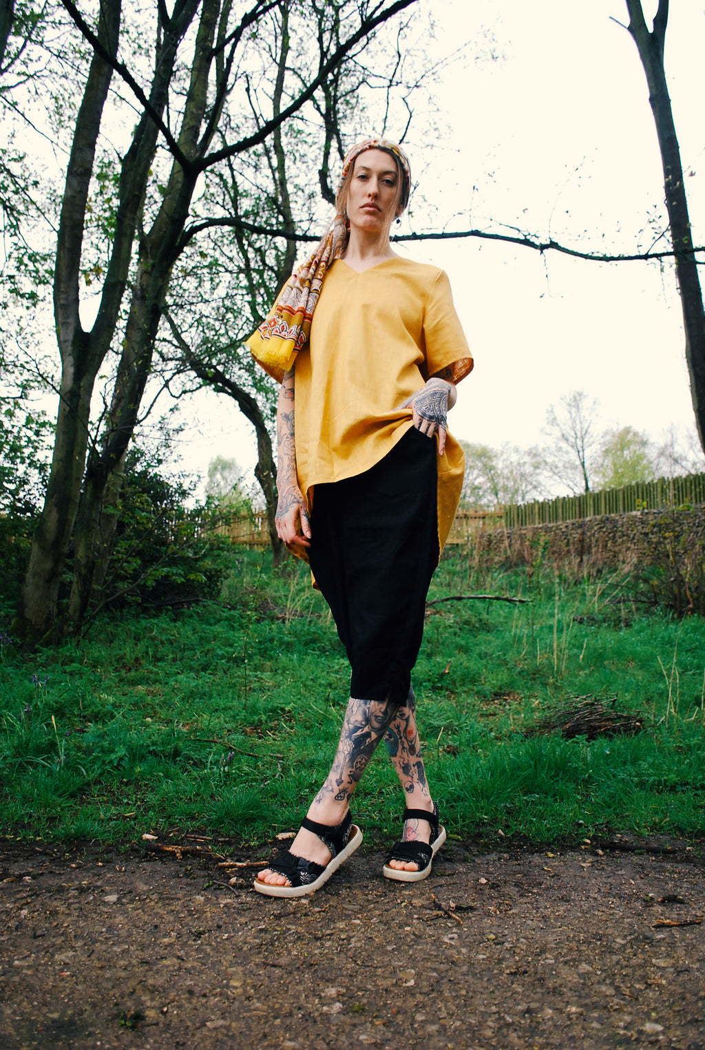Handmade to order 3/4 Length Linen Pants