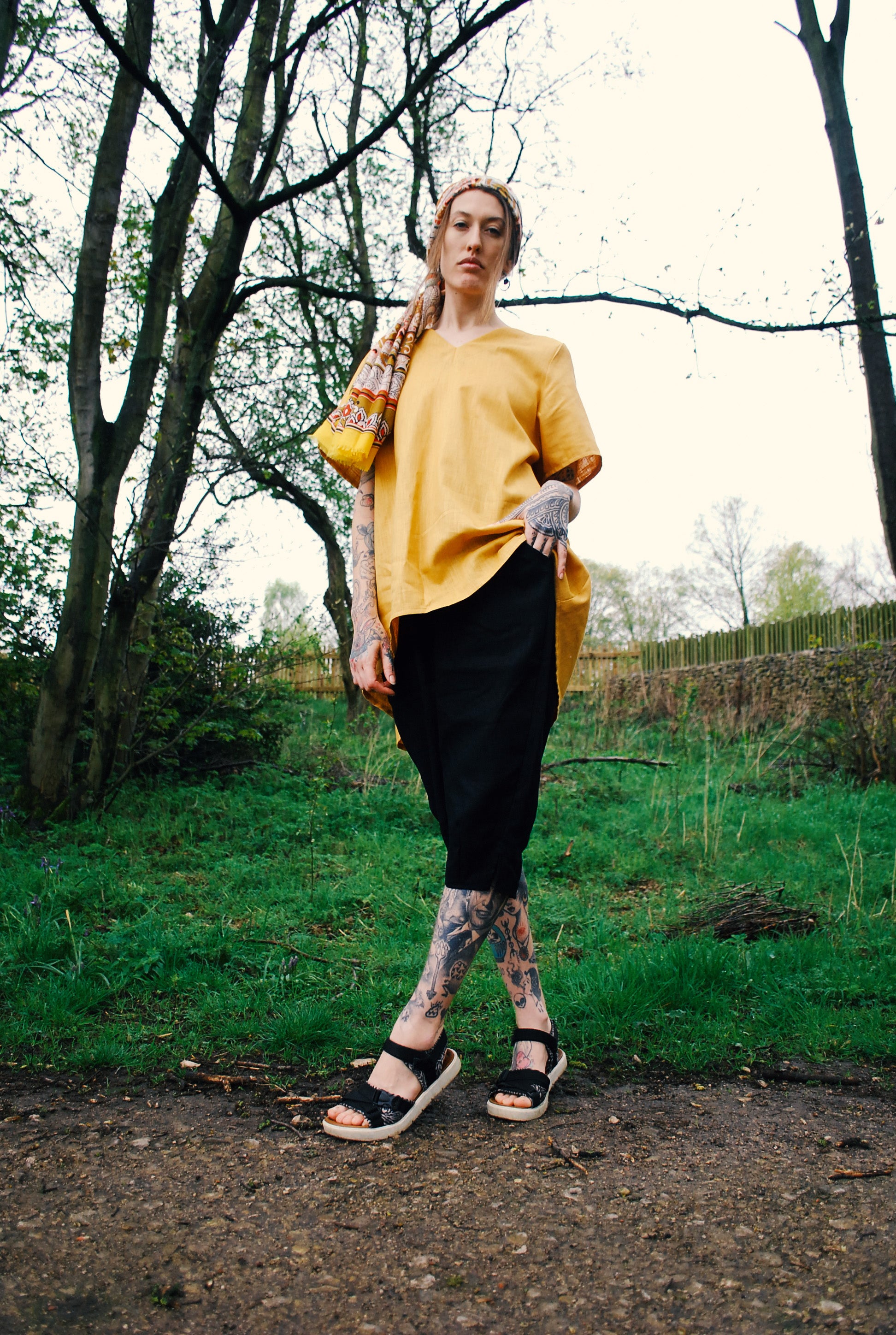 Handmade to order 3/4 Length Linen Pants